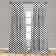 thumbnail image 5 of Ambesonne Modern Curtains, Minimalist Brushstokes, Pair of 28"x63", Charcoal Grey White, 5 of 5