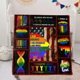 thumbnail image 2 of Yibo LGBT Gay Pride Rainbows Blanket Men Gifts Flannel Soft Plush Lightweight Couch Sofa Decorative, 2 of 7