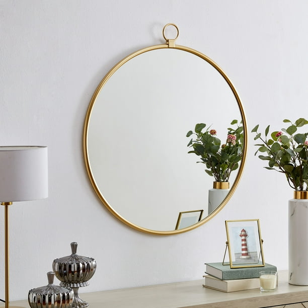 Firstime Co Marshall Gold Round Mirror American Crafted 32 5 X 1 36 In 70212 Com Marshall Gold Round Mirror American, Round Brass Mirror 36 Inch