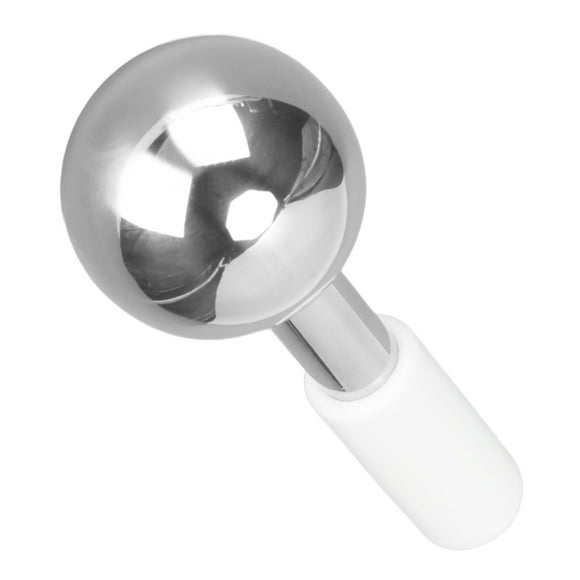Face Ice Ball, Stainless Steel Ball Ice Globes Depuff Inflammation  For Massage White Handle