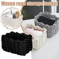 thumbnail image 5 of ZOUBAOQ Woven Cotton Rope Storage Basket,Mini Woven Rope Storage Bins Woven Basket for Organizing,Empty Gift Baskets, Cute Organizer Basket for Home and Office, 5 of 9