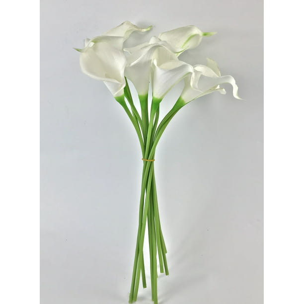 10pc set Real Touch Calla Lily - Feels just like Real (Natural White ...