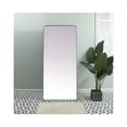 thumbnail image 2 of Soft Corner Metal Rectangle Full Length Mirror 32x72 Inch in Silver, 2 of 10