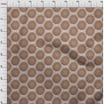 thumbnail image 4 of oneOone Georgette Viscose Brown Fabric Asian Block Craft Projects Decor Fabric Printed By The Yard 42 Inch Wide, 4 of 4
