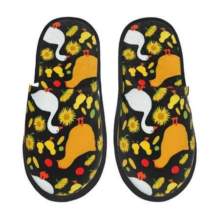 

Tideii Farm Goose for Home Indoor Cotton Slippers Autumn and Winter EVA Plush Slippers Household Supplies Unisex-Medium