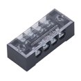 thumbnail image 1 of Wire Barrier Block Terminal Strip, 5pcs 15A Dual Row Terminal Strip Easy Installation 600V TB Fixed Professional  for Lighting for Distribution System 3 Bits 1503,4 Bits 1504,5, 1 of 7