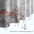 thumbnail image 6 of White Gray Rose Gold Marble Pattern Shower Curtain 72"x72" ,Bathroom Decorative Shower Curtains Set with 12 Hooks,Modern Waterproof Washable Shower Curtain, 6 of 6