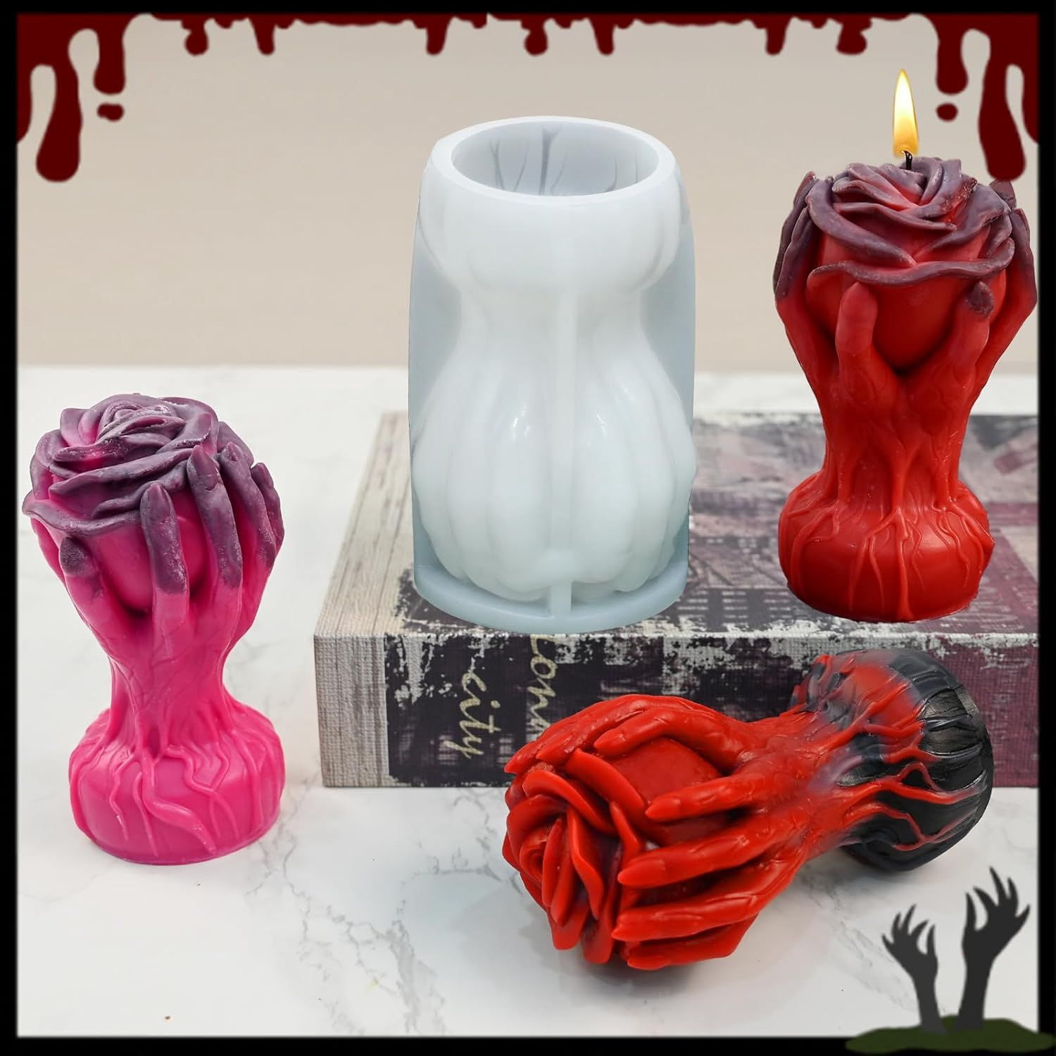 3D Skull Silicone Mold for Resin Candle Soap and Whiskey Ice Making