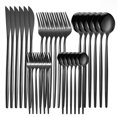 thumbnail image 4 of Juego de vajilla portuguesa de 30 piezas con cuchillo y tenedor de acero inoxidable, cuchillo y tenedor para carne creativos de estilo occidental dorado, 4 of 5