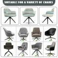 thumbnail image 6 of ZIATUBLES Wood Grain Print Modern Curved Back Chair Covers with Armrests Stretchable Accent Dining Room Chair Slipcovers Removable Swivel Vanity Office Desk Armchair Protector, 6 of 7