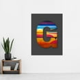 thumbnail image 2 of Letter G Bright Abstract Landscape Decorative Graffiti Mural Alphabet Initial Stencil Extra Large XL Wall Art Poster Print, 2 of 3