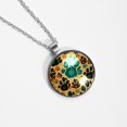 thumbnail image 4 of Dog Paw Print Glass Design Circular Pendant Necklace - Stunning Jewelry for All Occasions, 4 of 5