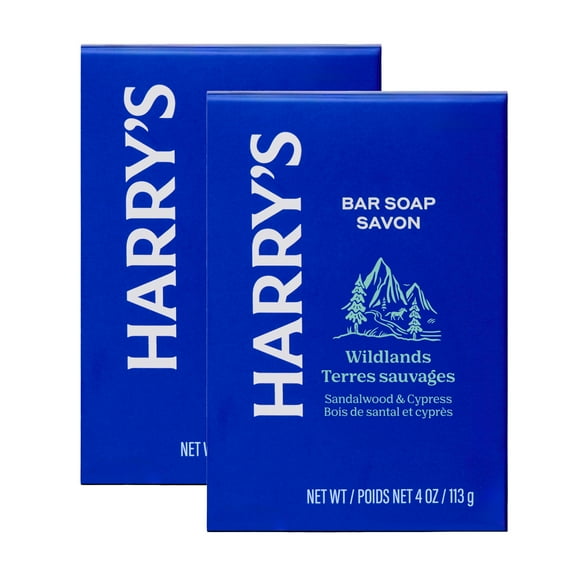 Harry's Bar Soap for Men - Wildlands Scent, 4 oz Body Soap Bars, 2 Pack