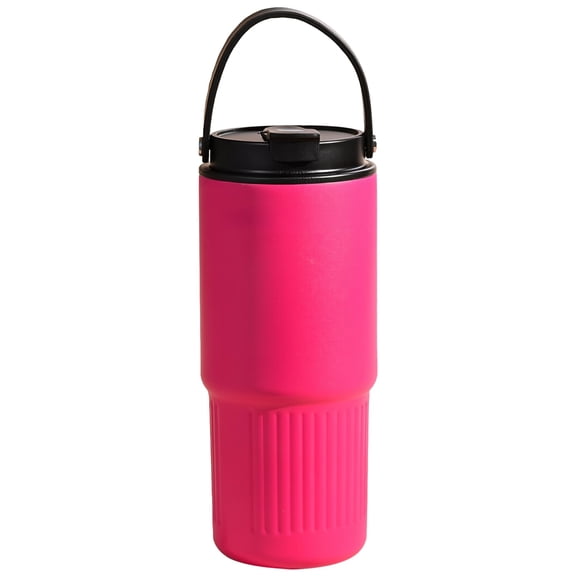 34 oz Stainless Steel Insulated Tumbler, 316 Stainless Steel Inner, Double Wall Vacuum, Portable Handle, Straw Lid, Berry Red Cherry Tumbler,10.8 x 3 in / 27.5 x 7.5 cm