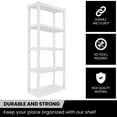 thumbnail image 3 of Oskar Plastic Shelving Unit 5-Tier 30'W x 14"D x 75"H Multipurpose Organizer, White, 3 of 9