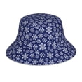 thumbnail image 1 of Balery Snowflakes On Dark Blue Sombreros para el sol para hombre y mujer, sombrero de pescador con UPF 50+, 1 of 6