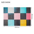 thumbnail image 4 of Yayeee Bath Rug for Bathroom Floor Non Slip Rectangle Fluffy Soft Absorbent Mat, 16"x24", Pink Checkered Pattern, 4 of 7