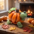 thumbnail image 4 of WKSCLPAI Halloween Resin Pumpkin Fox Figurine A Animal Sculpture for Yard Tabletop Porch Decor Ornament Fall Home Garden Display, 4 of 7