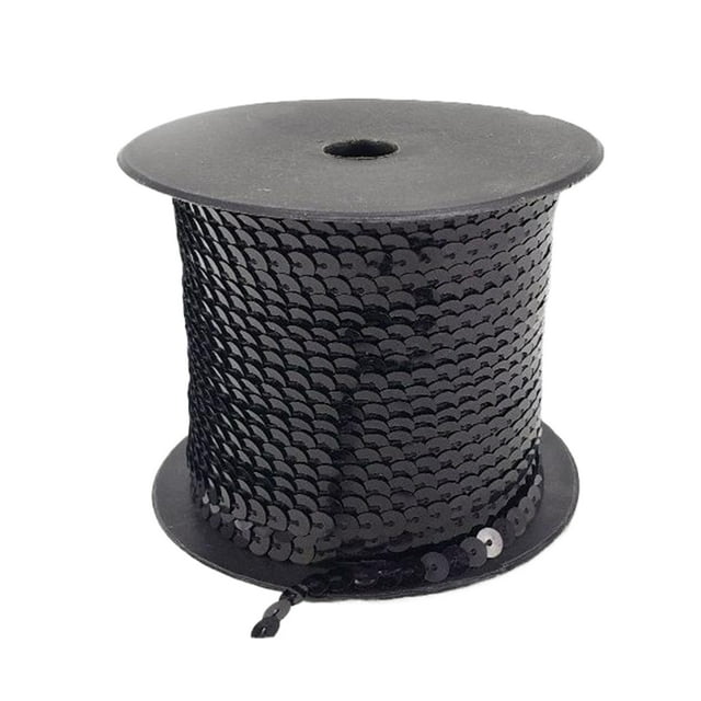 Maytalsory Beautiful Sequin Trim Elastic Ribbon For like the brightest DIY Crafting Supply 91.44M 6mm Sequin