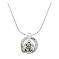 thumbnail image 1 of Delight Jewelry Silvertone Sitting Bunny with Easter Egg Joy Ring Charm Necklace, 18", 1 of 4