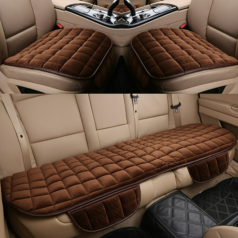 3pcs Car Seat Covers Set, Winter Warm Anti-slip Car Seat Cushion