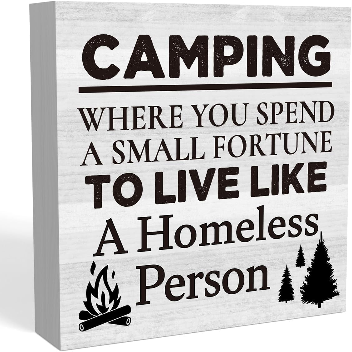 CowkissSign Stained Glass Camping Metal Wall Decor - 12x12 Inch Round Sign, Funny Sunset Adventure Theme
