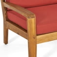 thumbnail image 5 of Parma 4 Piece Outdoor Wood Patio Furniture Chat Set with Water Resistant Cushions, Red, 5 of 9
