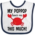 thumbnail image 3 of Inktastic My Poppop Loves Me Boys or Girls Baby Bib, 3 of 4