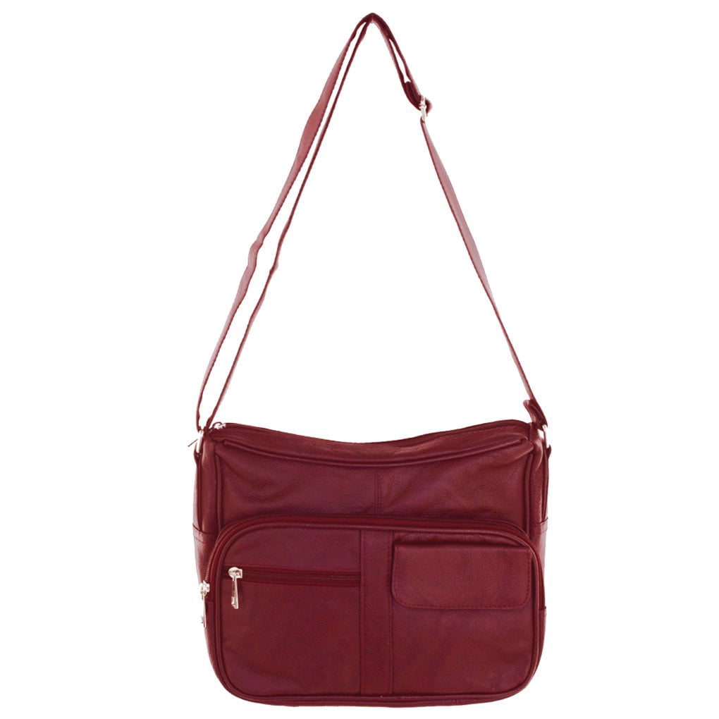 SILVERFEVER Medium Leather Hobo Handbag for Women  Shoulder Purse with Built-in Wallet Organizer, Genuine Leather Everyday Bag