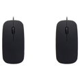 thumbnail image 1 of Transemion Mouse Wired Optical Computer Mouses Skin Touch Computers Fitting Laptop Gift Networking Keyboards Table Study Black 2Set, 1 of 6