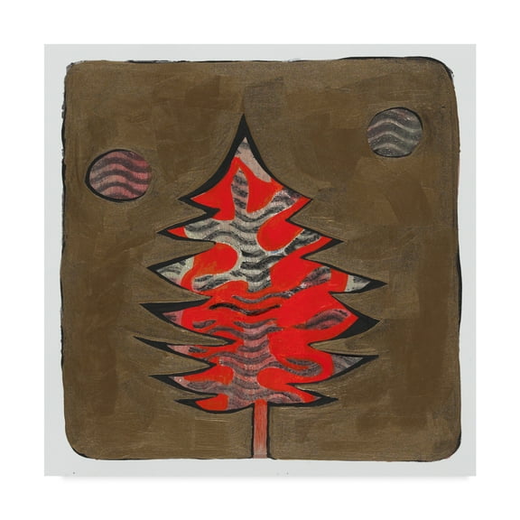 Trademark Fine Art 'Red Paint Tree' Canvas Art by Maria Pietri Lalor