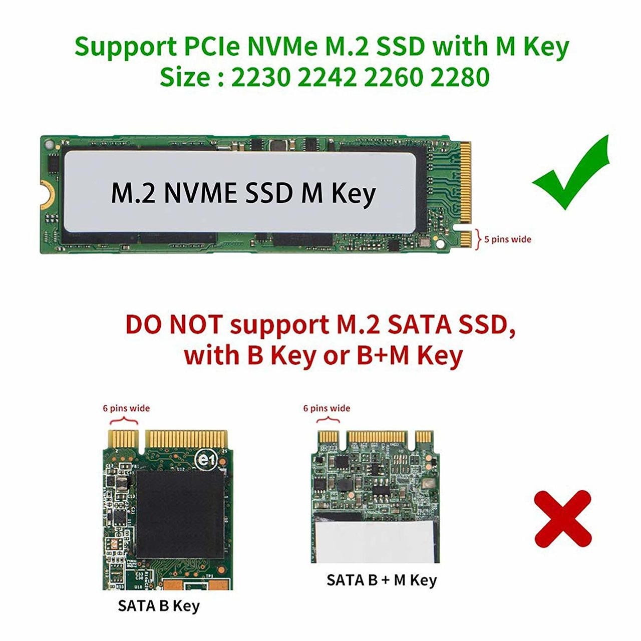 USB-C 3.2 Gen 2 to M.2 PCI Express (PCIe) NVMe SSD Enclosure
