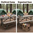 thumbnail image 6 of 27L Khaki Foldable Camping Trash Can, Lightweight Portable Outdoor Garbage Bin, 600D Oxford Cloth Foldable Storage Box for Camp Trips, Picnics, and RV, 11.8 x 11.8 x 11.8 in, 6 of 8