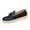 Black, variant on Men's Plus Size Low-Top Slip-on Tassel Loafers, Comfortable Soft Sole Casual Dress Shoes for Spring Summer