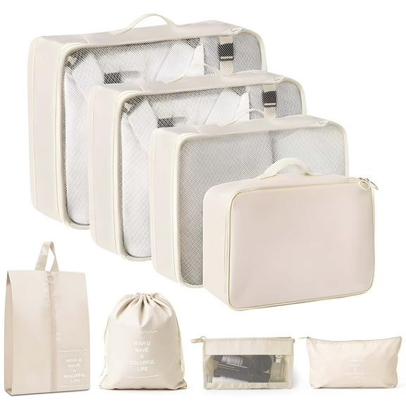 thovorrnl 8 Set Packing Cubes, Travel Essentials Suitcase Organizers Bags for Family, Efficient Packing Travel Gadgets Gifts for Women