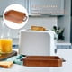 thumbnail image 4 of Nvzi Bandeja de madera decorativa para mesa de centro, bandeja para aperitivos con asas dobles, tamaño pequeño, 1 pieza, marrón., 4 of 4