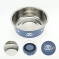 thumbnail image 3 of Unique Bargains 1 Pc Non-Skid Medium Dog Bowl Panda Pattern for Indoor and Outdoor Blue Stainless Steel Plastic, 3 of 4