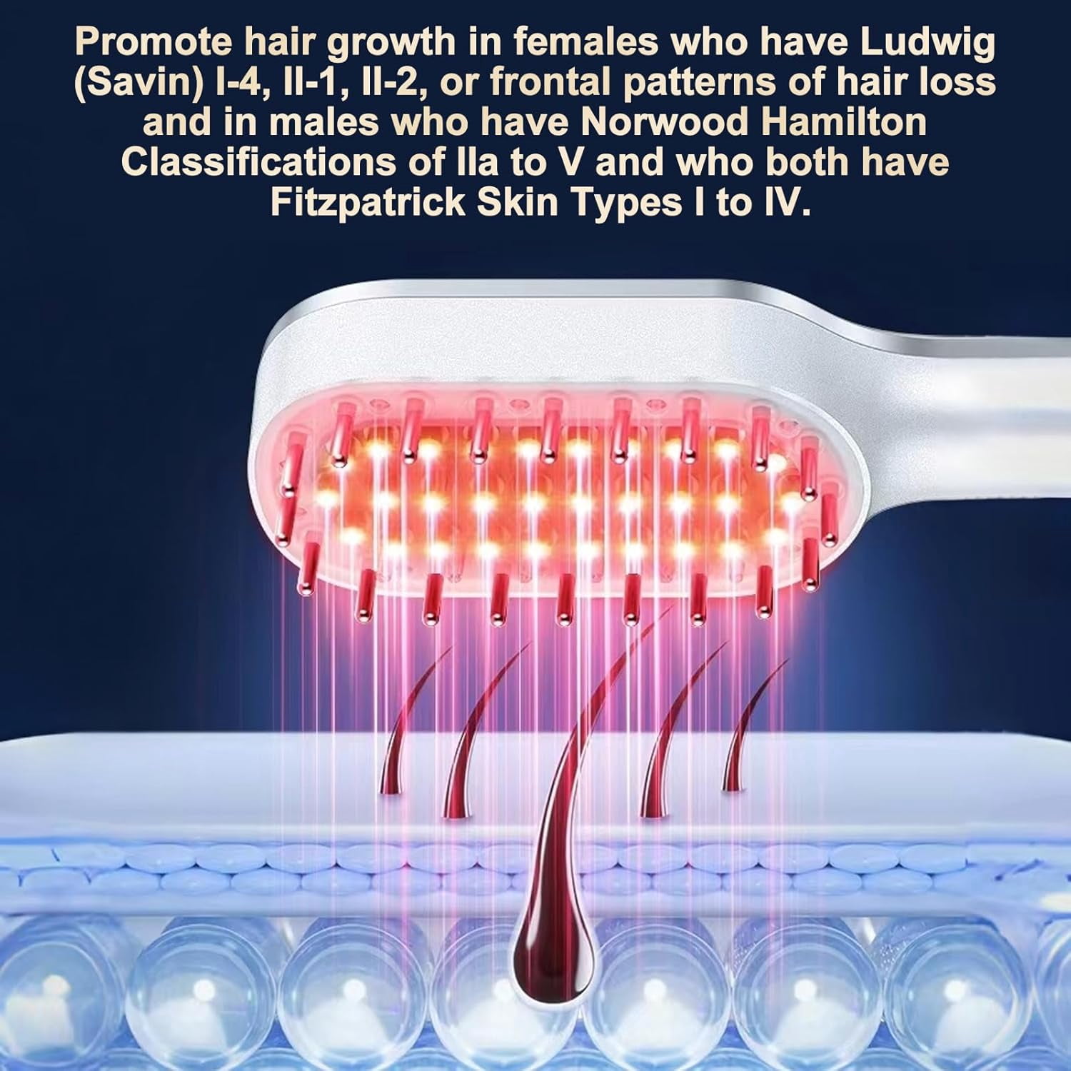 Handheld Red Light Scalp Massager Comb, 3-in-1 Vibrating Scalp Care Tool for At-Home Relaxation and Supporting Hair Care Routines, Portable & Rechargeable