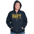 thumbnail image 3 of US Navy Logo Team Strength Value Unisex Plus Size Zip Hoodie Brisco Brands 2X, 3 of 5