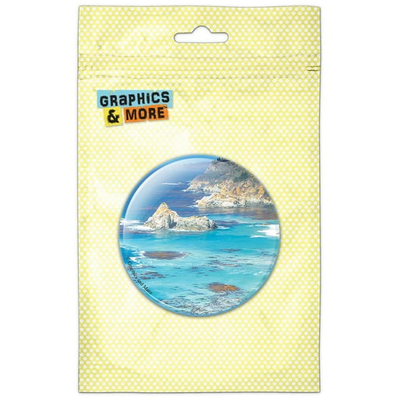 Big Sur Ocean Beach Wedding Shower Refrigerator Button Magnet