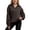 Brown, variant on Womens Oversized Half Zip Pullover Long Sleeve Sweatshirt Quarter Zip Hoodie Sweater Girls Fall Blouse Clothes Hoodies Women Zipper Front