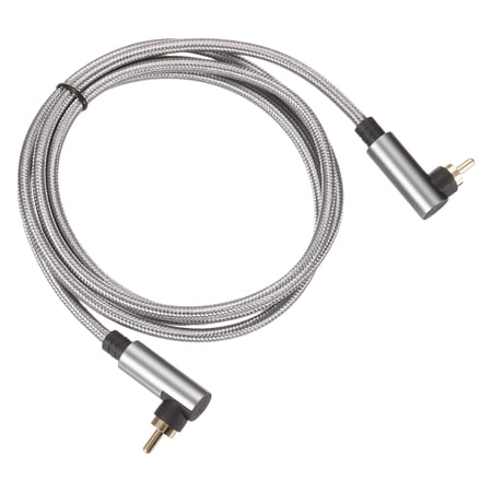 90 Degree RCA Cable 5ft, RCA to RCA Right Subwoofer Cable Digital Coaxial Stereo Audio Cord