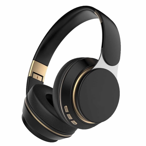 Wireless Over-Ear Bluetooth Headphones with Charging Cable, Noise Isolating, Up to 36 Hours Battery, Foldable Lightweight Design, Microphone for iPhone Android