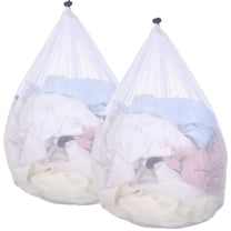 Youersen Large Mesh Laundry Bags, Versatile Laundry Hamper Liners for Travel, Sports, and Dorms, 2-Pcs, White
