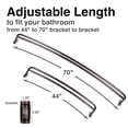 thumbnail image 4 of Adjustable Double-Curved Shower Rod in Oil-Rubbed Bronze, Aluminum with Zinc Hardware, 44 to 70 Inches, Wall Mounted, 4 of 7