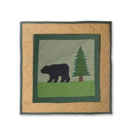 Patch Magic Lodge Fever Bear Cotton Throw Pillow