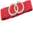 thumbnail image 3 of Cinturón elástico para mujer, cinturón para mujer, ancho de 5 cm, cinturón de cuero, cintura grande, 83 cm, color rojo, cinturón de vestir para mujer, cinturón elástico, 3 of 5