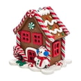 thumbnail image 3 of Light Up Gingerbread Themed House Ornament, PVC Warm LED Hanging Decoration for Christmas Tree, Tabletop Mantel Shelf Christmas Village Home Holiday Display, 3 of 7