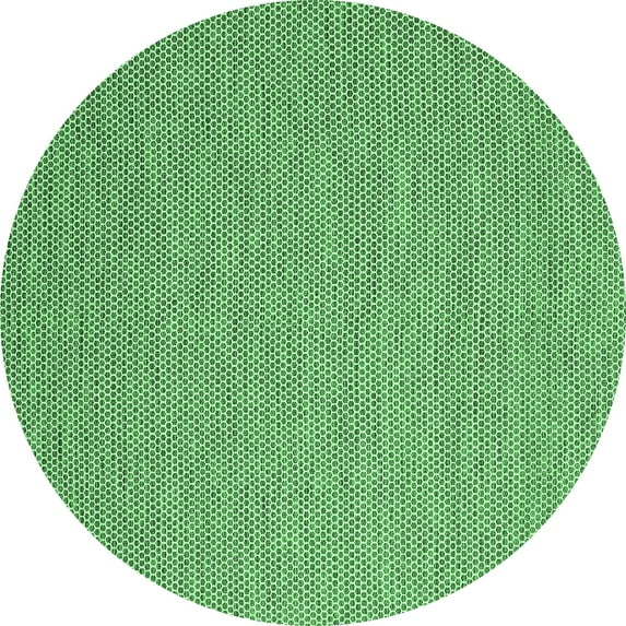 Ahgly Company Indoor Round Abstract Emerald Green Contemporary Area Rugs, 4' Round