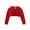 a-Red14554, variant on Girls Toddler Knit Cropped Cardigan Solid Color Long Sleeve Bow Decor Jacket Eyelet Pattern Ruffled Trim Coat For Casual Daily Wear Classic Outerwear